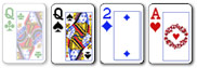 3 card badugi hand with pairs